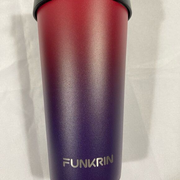 Funkrin insulated ceramic double wal coffee mug 16 OZ with flyp lid & handle NWT - Picture 4 of 12